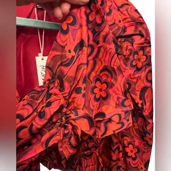 For Love & Lemons Davina Blouse XS NWT Boho Artsy Festival Going Out Statement - Picture 5 of 8